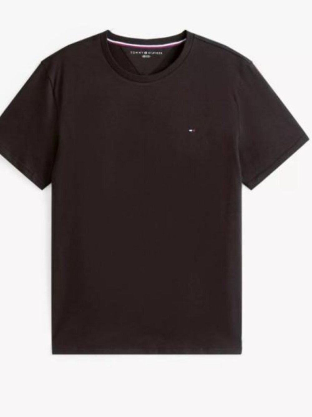 NWT Tommy Hilfiger Classic Fit Crew Neck T-Shirt Mens Large Black Short Sleeve